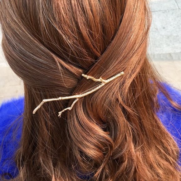 New~ Anthropologie Gold Twig Hair Pin set - Picture 5 of 6